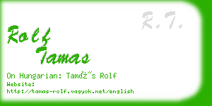 rolf tamas business card